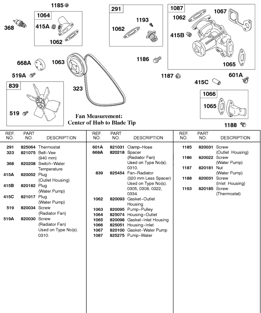 Rocker Arm Shaft, Camshaft, Valves, Springs Diagram and Parts List for 589447-0334-XX  Briggs and Stratton Engine